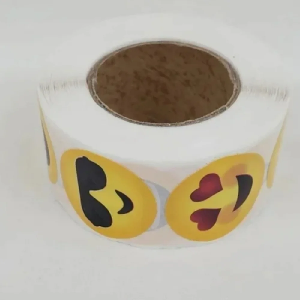 500 Pieces Roll Emoji Sealing Sticker